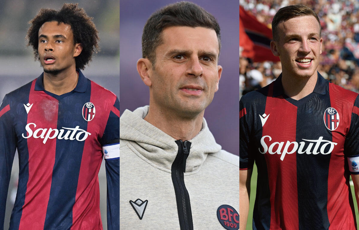 ボローニャの看板3枚、ザークツィー、モッタ、ファーガソン