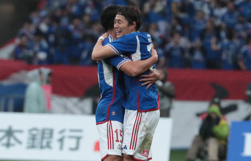 殊勲のゴールを決めた松原健。