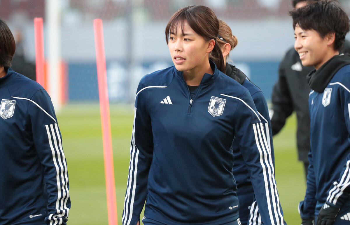 北朝鮮戦との第2戦へ向けて意気込みを語るなでしこジャパンの谷川萌々子