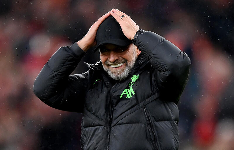 FAカップ勝利を喜ぶユルゲン・クロップ監督