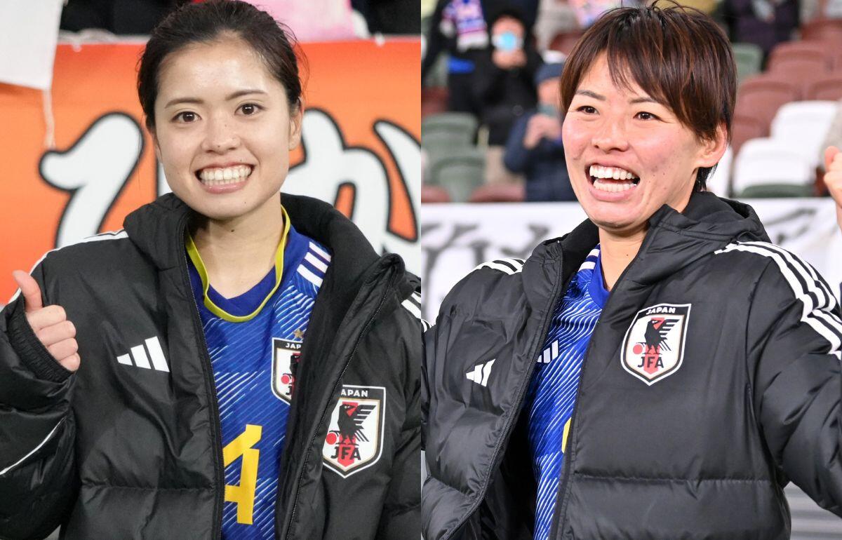 なでしこジャパンの長谷川唯(左)と熊谷紗希(右)