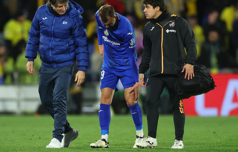 ラス・パルマス戦で負傷交代するヘタフェのマジョラル。