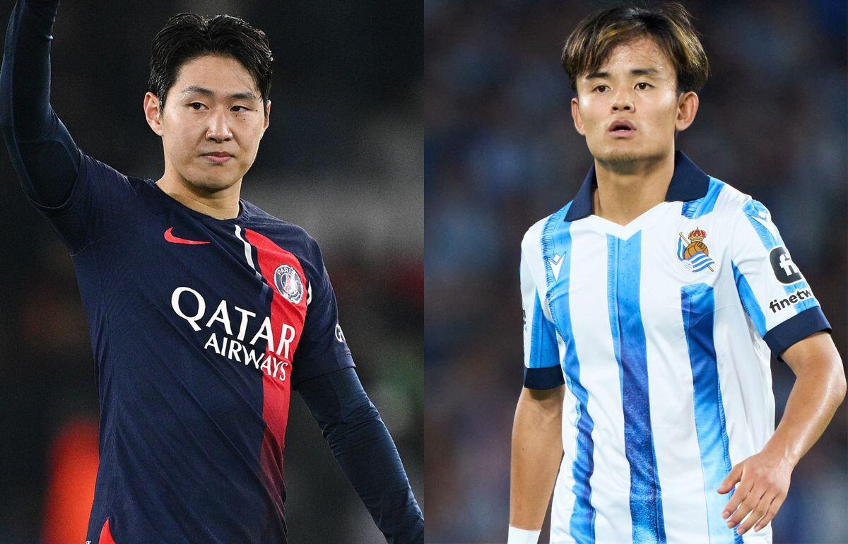 韓国代表MFイ・ガンイン(パリ・サンジェルマン)と日本代表MF久保建英(レアル・ソシエダ)