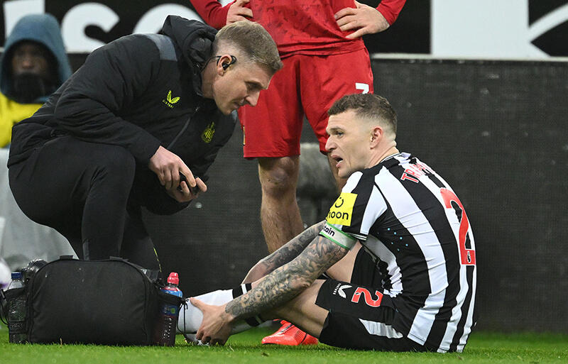 ふくらはぎを負傷したDFキーラン・トリッピアー