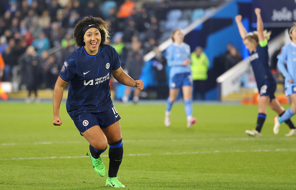 決勝ゴールを決めたチェルシーのジェームズ