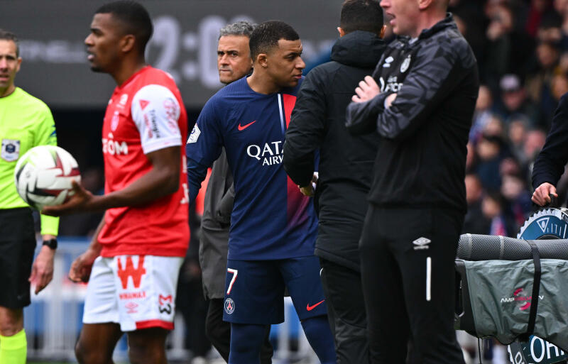 スタッド・ランス戦では73分からの出場となったムバッペ。