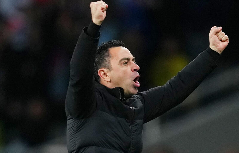 CL8強入りを喜ぶチャビ監督。