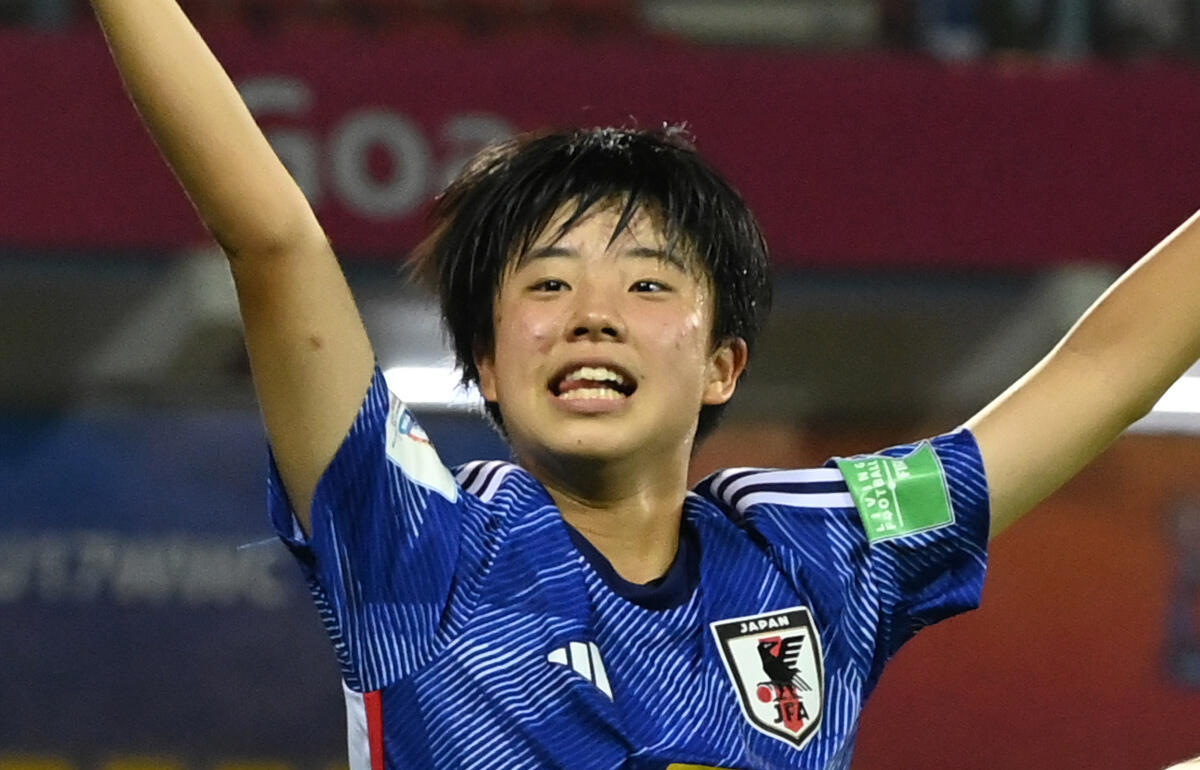 勝ち越しゴールを挙げたU-20日本女子代表DF白垣うの