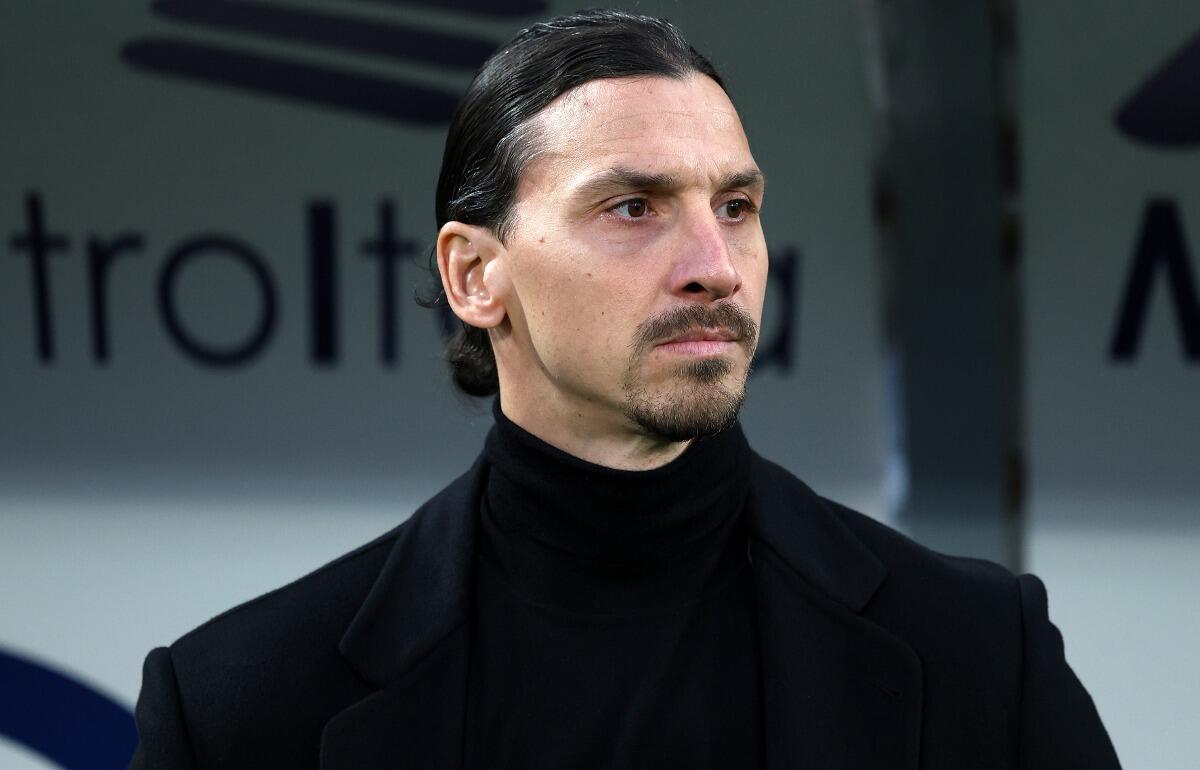 普段は髪を結んでいるズラタン・イブラヒモビッチ氏