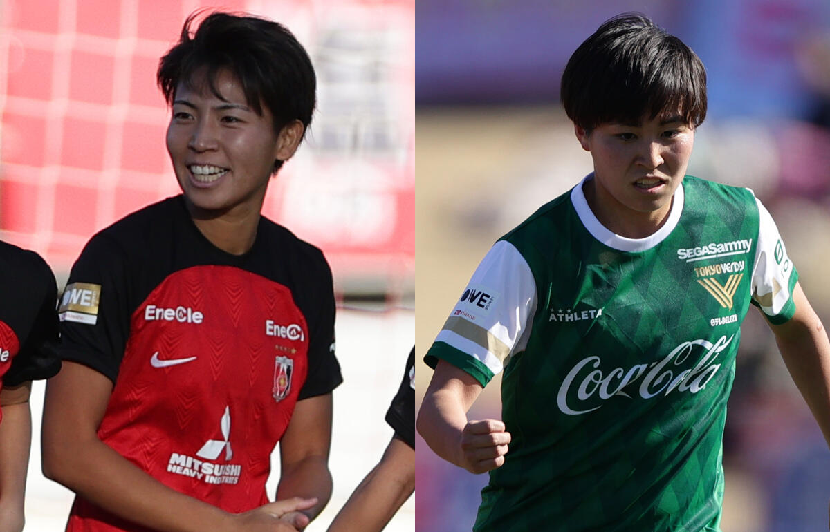 浦和の清家貴子(左)や東京NBの木下桃香らがWEリーグ通算50試合出場を達成