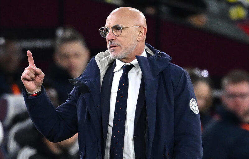 スペイン代表を率いるデ・ラ・フエンテ監督。