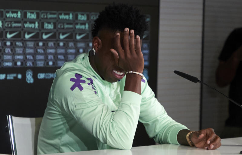 反差別キャンペーンのスペイン戦で思いを語るヴィニシウス。