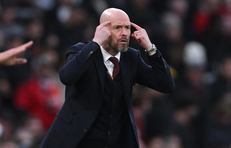 ユナイテッドを率いるテン・ハグ監督。