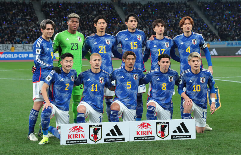 国立での北朝鮮代表戦に臨んだ日本代表イレブン。