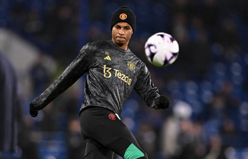 ユナイテッドでプレーするラッシュフォード。