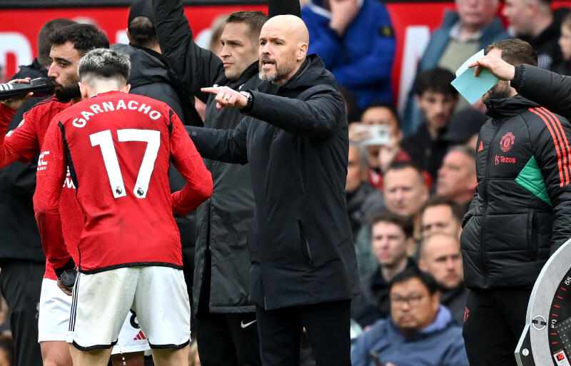 ユナイテッドを率いるテン・ハグ監督。