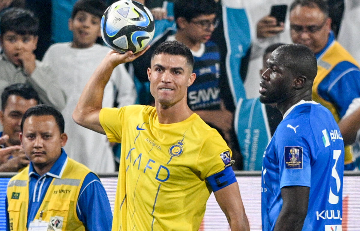 乱暴な行為により退場を命じられたアル・ナスルFCのC・ロナウド