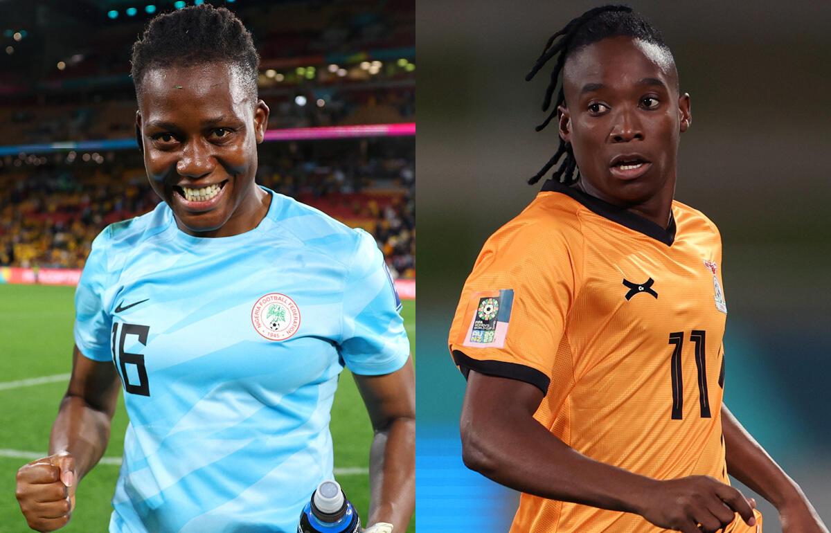 パリ・オリンピック出場権獲得に貢献したナイジェリア女子代表GKナドジー(左)とザンビア女子代表FWバンダ(右)
