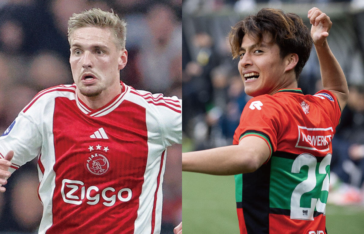 ケネス・テイラー(アヤックス/左) 佐野航大(NEC/右)