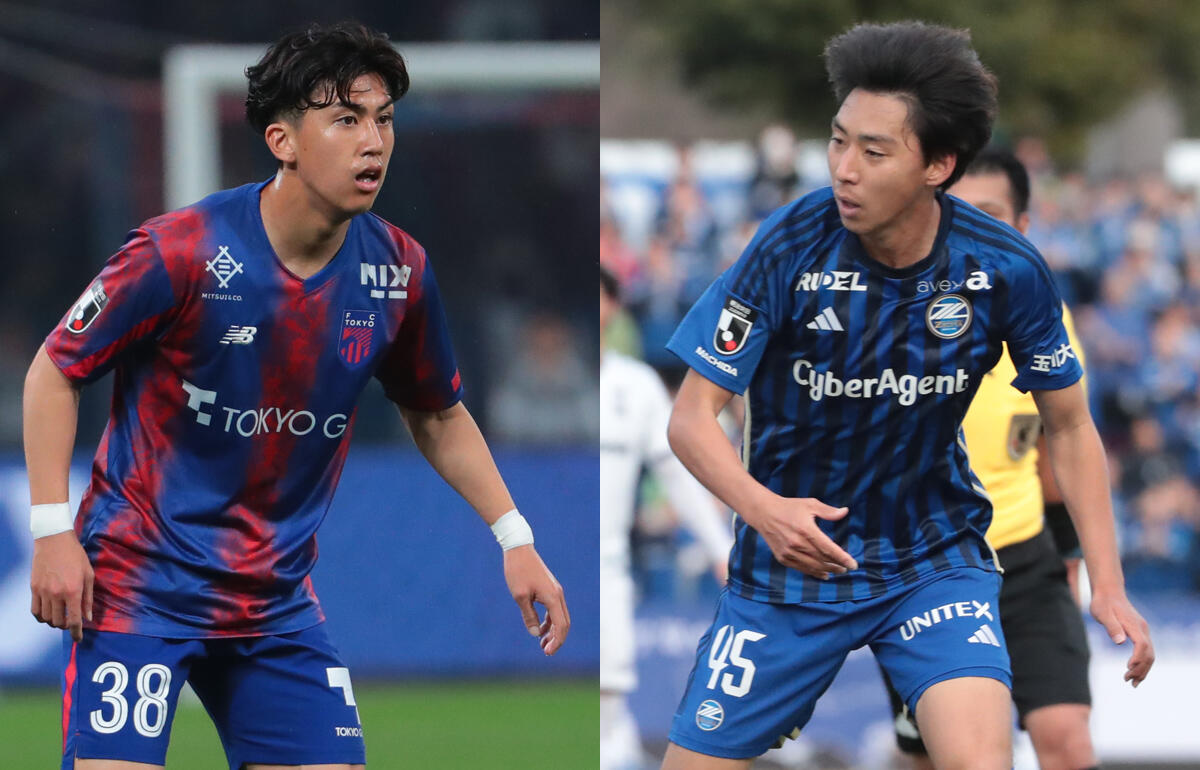 出場停止となるFC東京MF安斎颯馬(左)、町田MF柴戸海