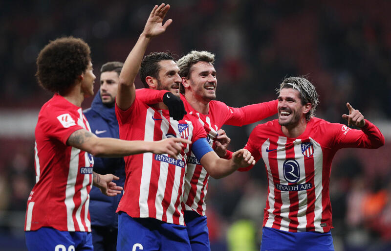 アトレティコの選手たち。