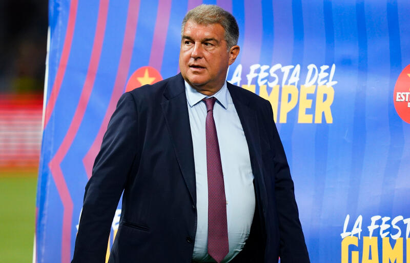 バルセロナ会長のラポルタ氏。