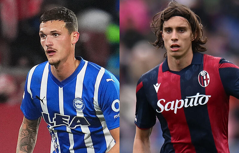 レバークーゼン関心のマリン(左)、カラフィオーリ(右)