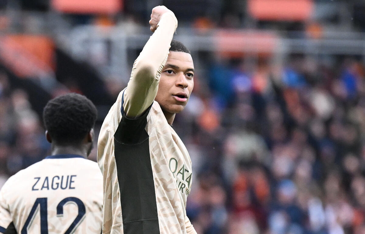 2ゴールの活躍を見せたムバッペは今季26ゴールに伸ばす