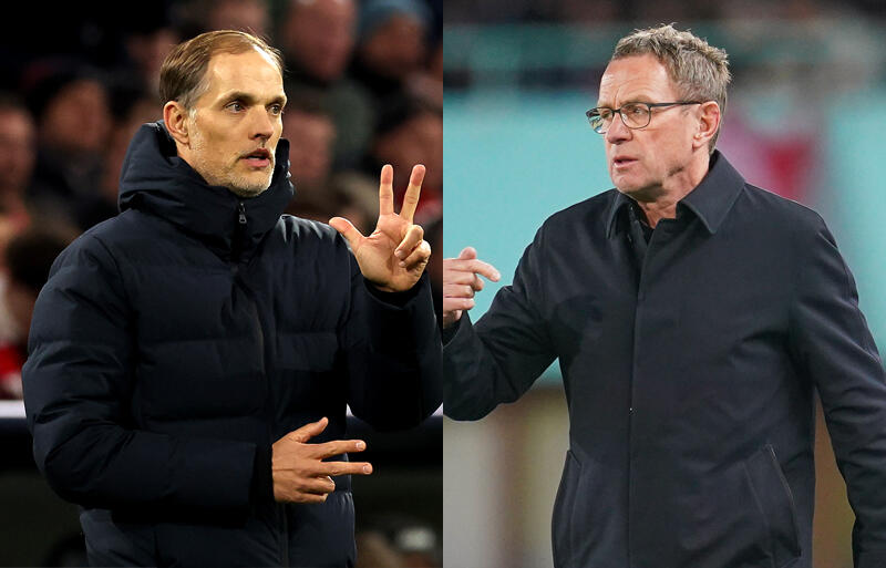 バイエルン指揮官トゥヘルとオーストリア代表指揮官ラングニック。