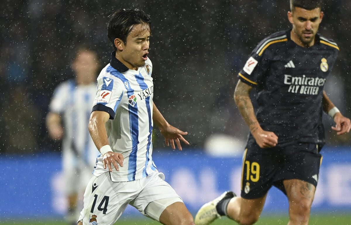 レアル相手に幻ゴールの久保建英