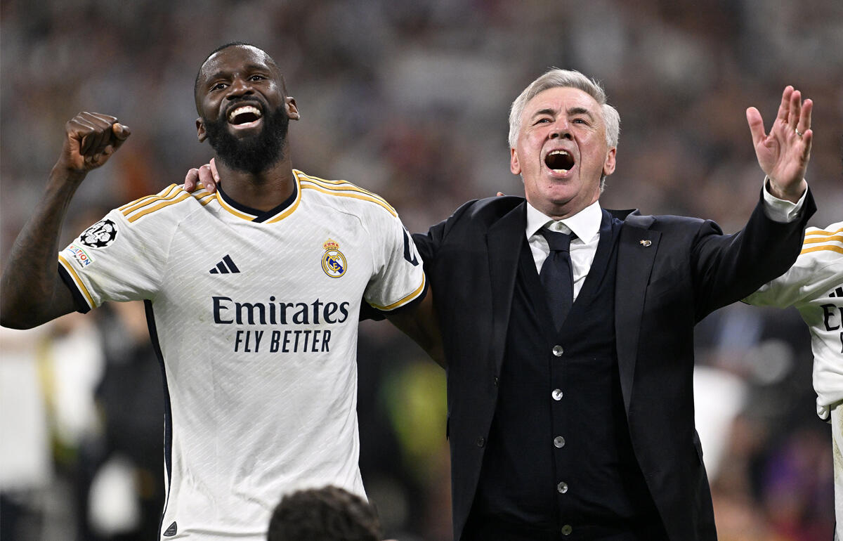 劇的勝利を喜ぶアンチェロッティ監督