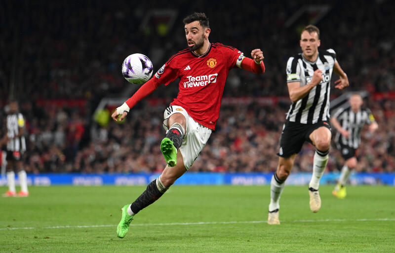 復帰戦のニューカッスル戦でもユナイテッド攻撃陣をリードしたブルーノ・フェルナンデス