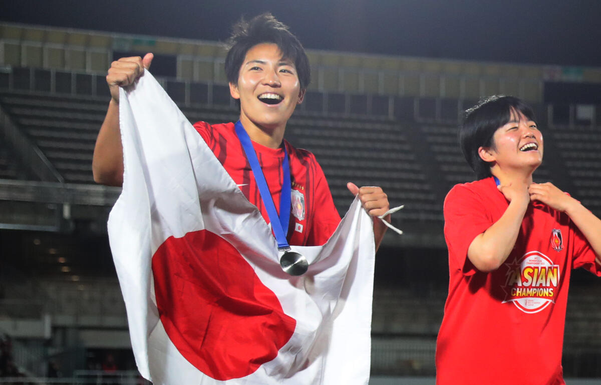 WEリーグで10試合連続ゴールを記録した清家貴子