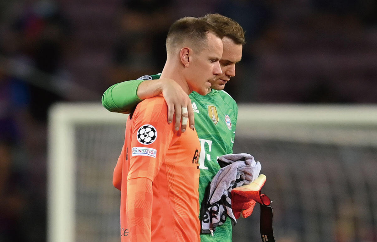 テア・シュテーゲン(手前)とノイアー(奥)