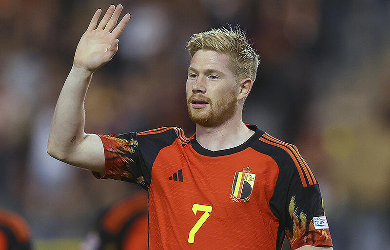 デ・ブライネが8人目の代表100試合出場