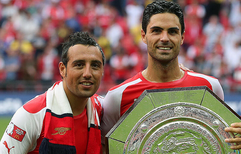 アーセナル時代のカソルラとアルテタ