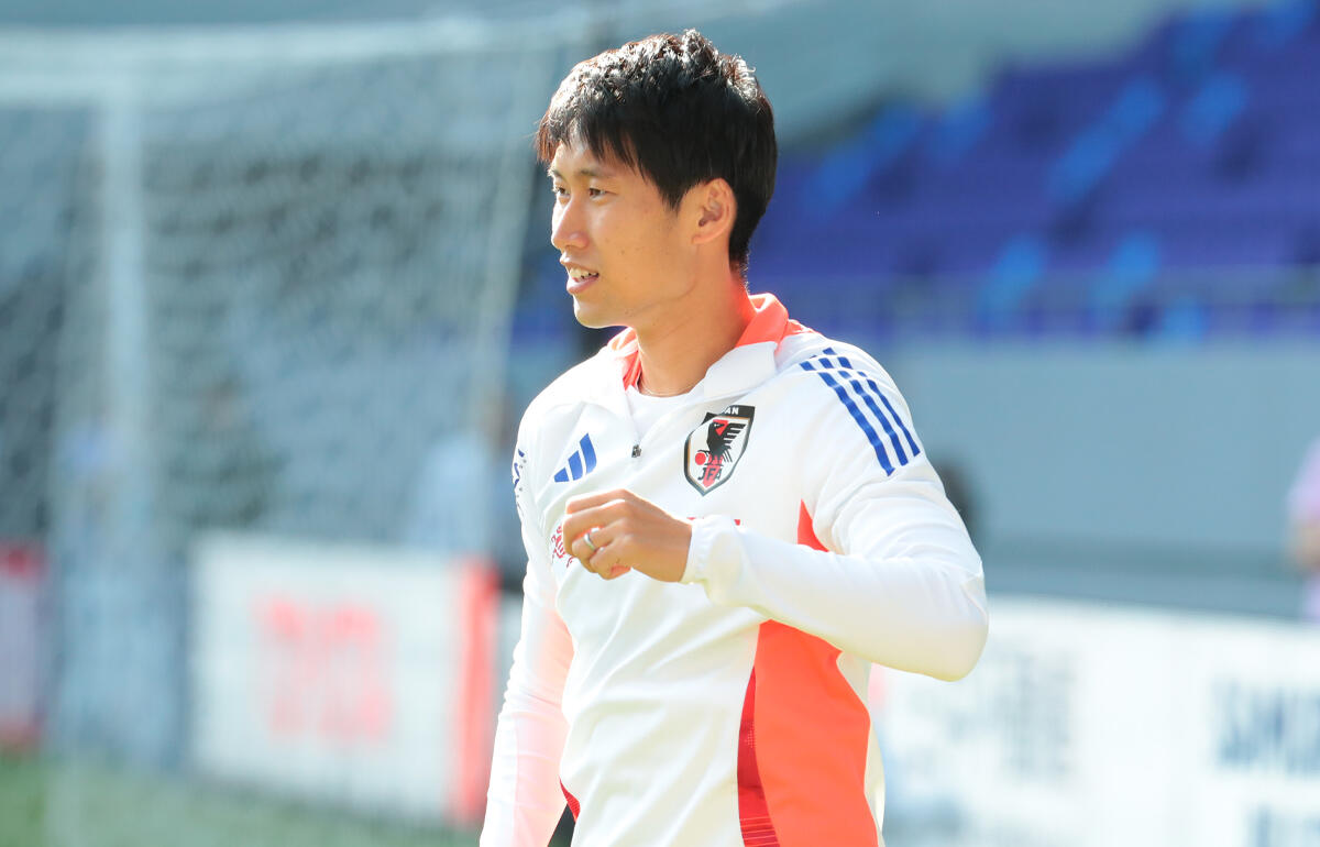 日本代表トレーニングに参加した鎌田大地