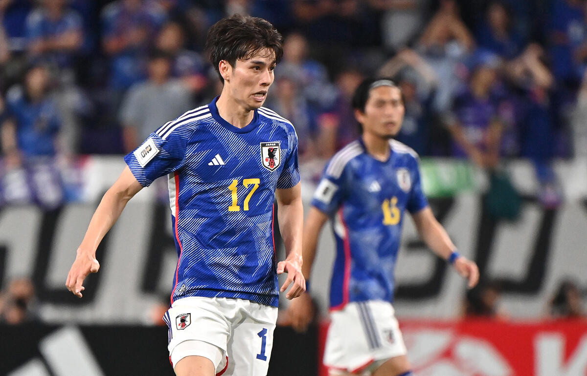 ボランチでプレーした田中碧