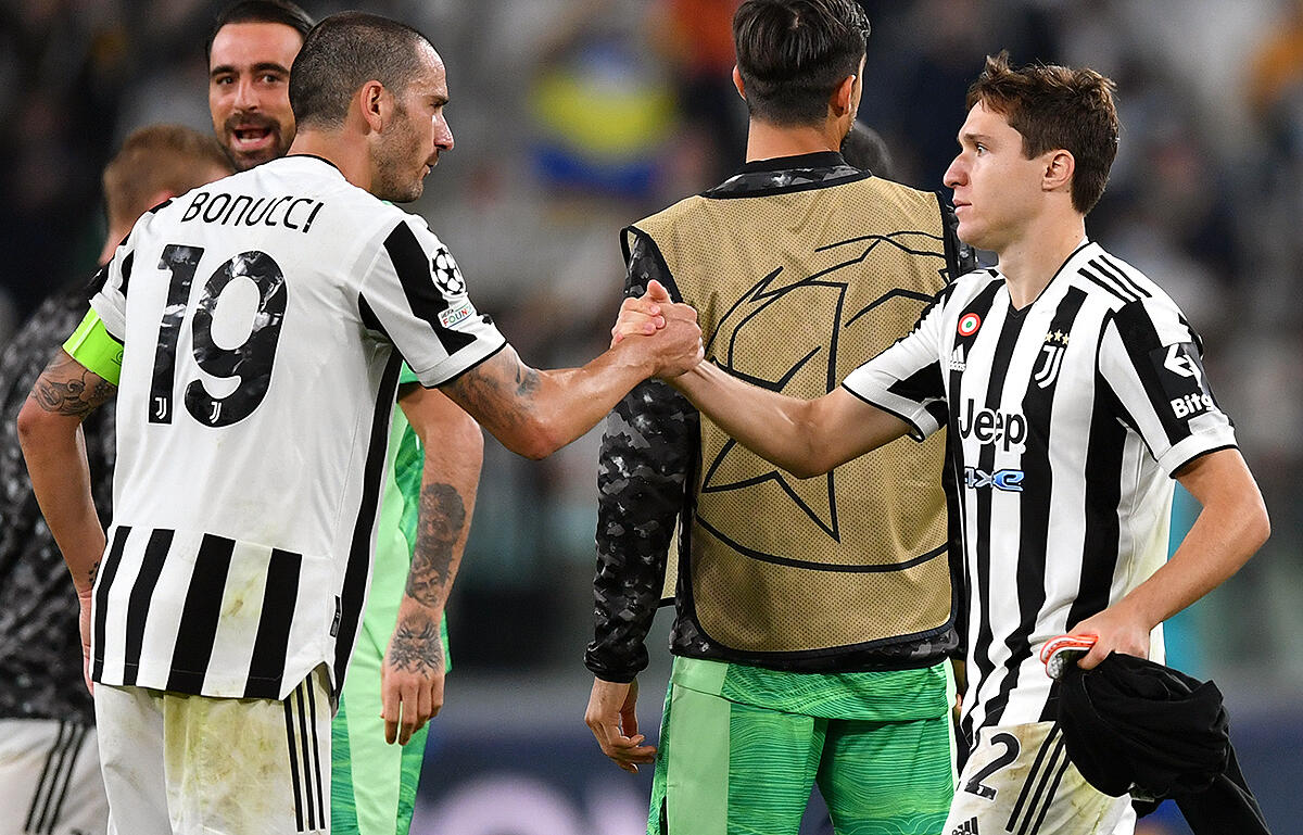 ユーベ時代のボヌッチとキエーザ