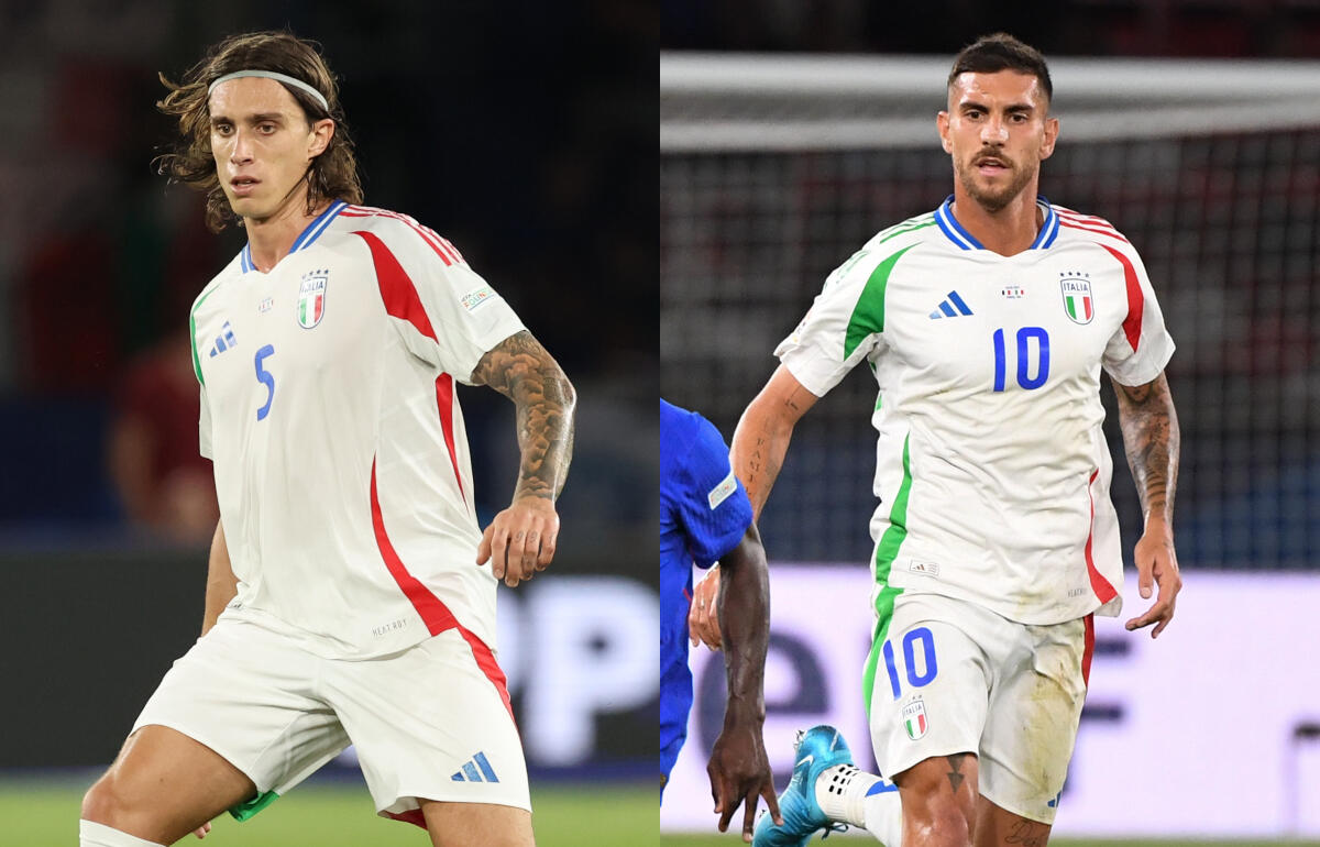 イスラエル戦欠場のカラフィオーリ(左)とペッレグリーニ