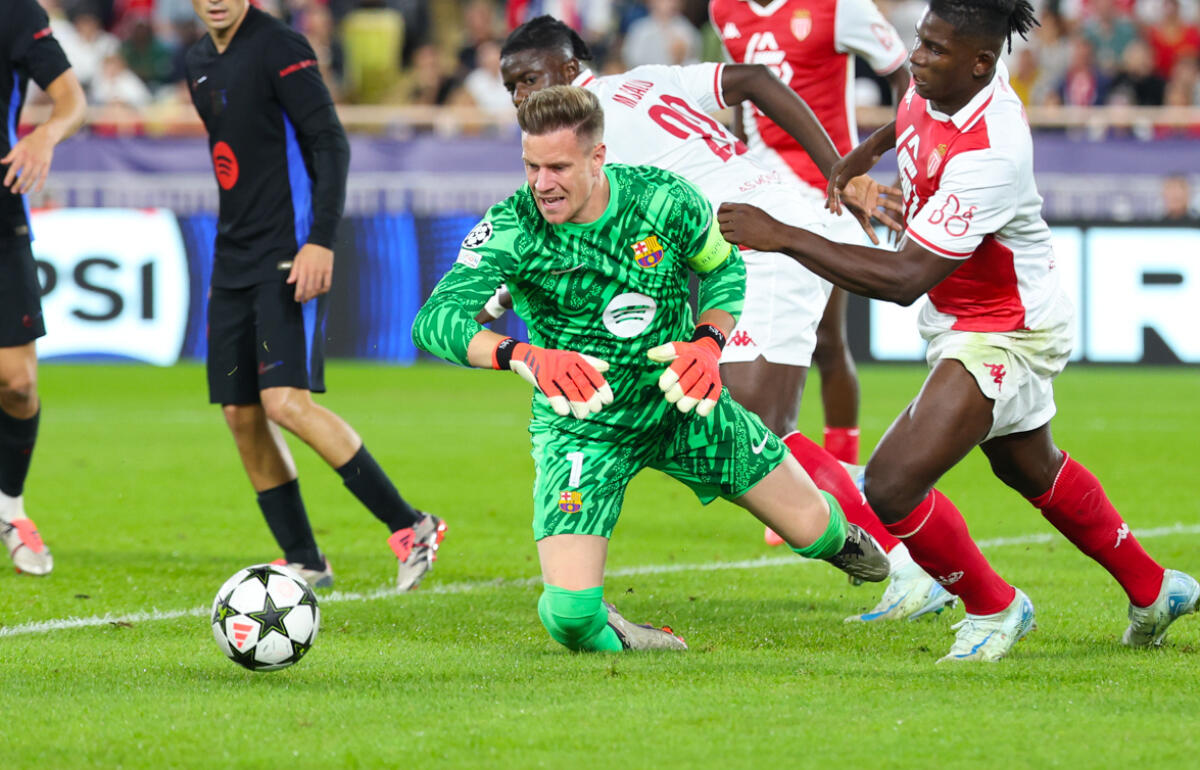 モナコ戦で痛いミスが目立ったテア・シュテーゲン