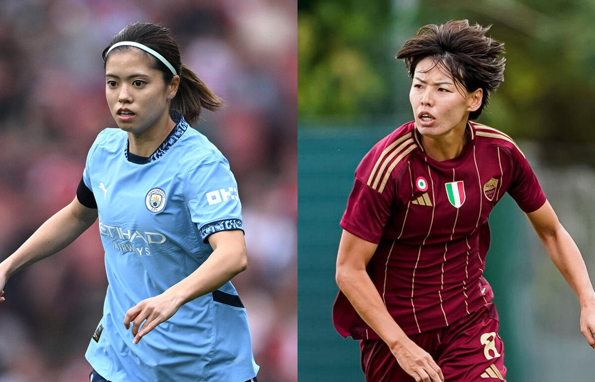 女子CLに出場する長谷川唯(左)と熊谷紗希