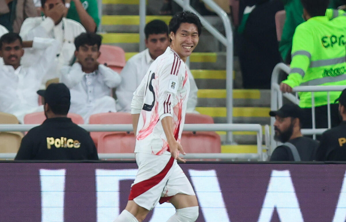 先制ゴールを決めた鎌田大地