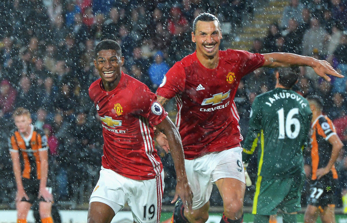 ユナイテッド時代に共闘したラッシュフォードとイブラヒモビッチ