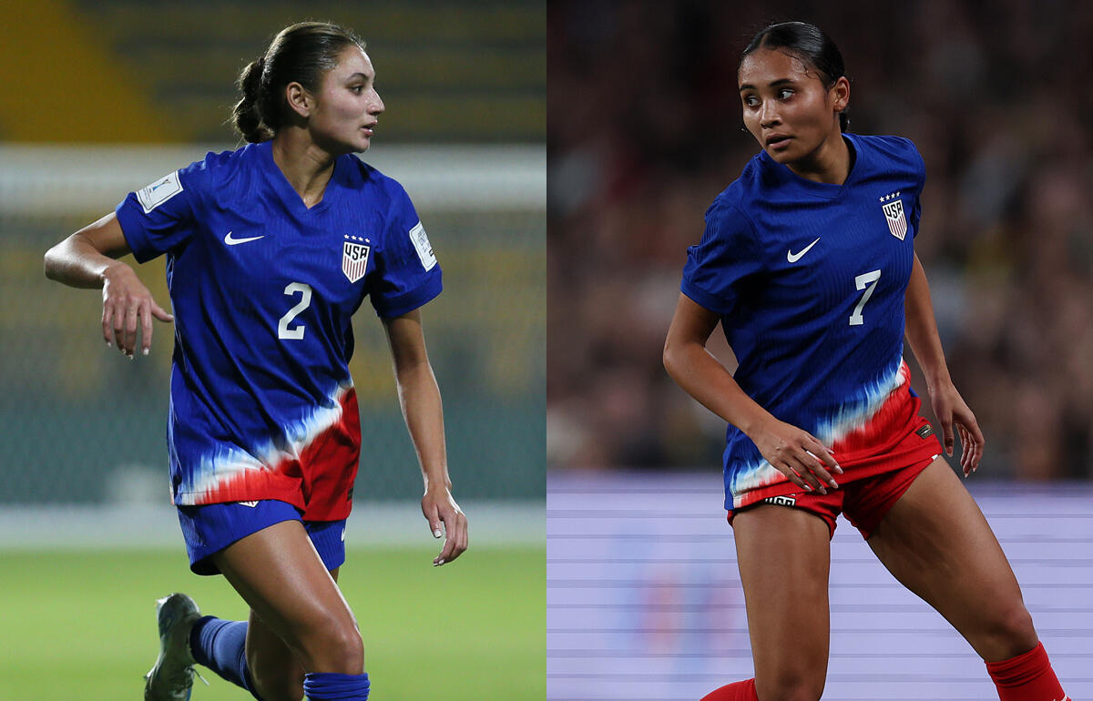 姉妹で招集されたジゼル(左)とアリッサのトンプソン姉妹