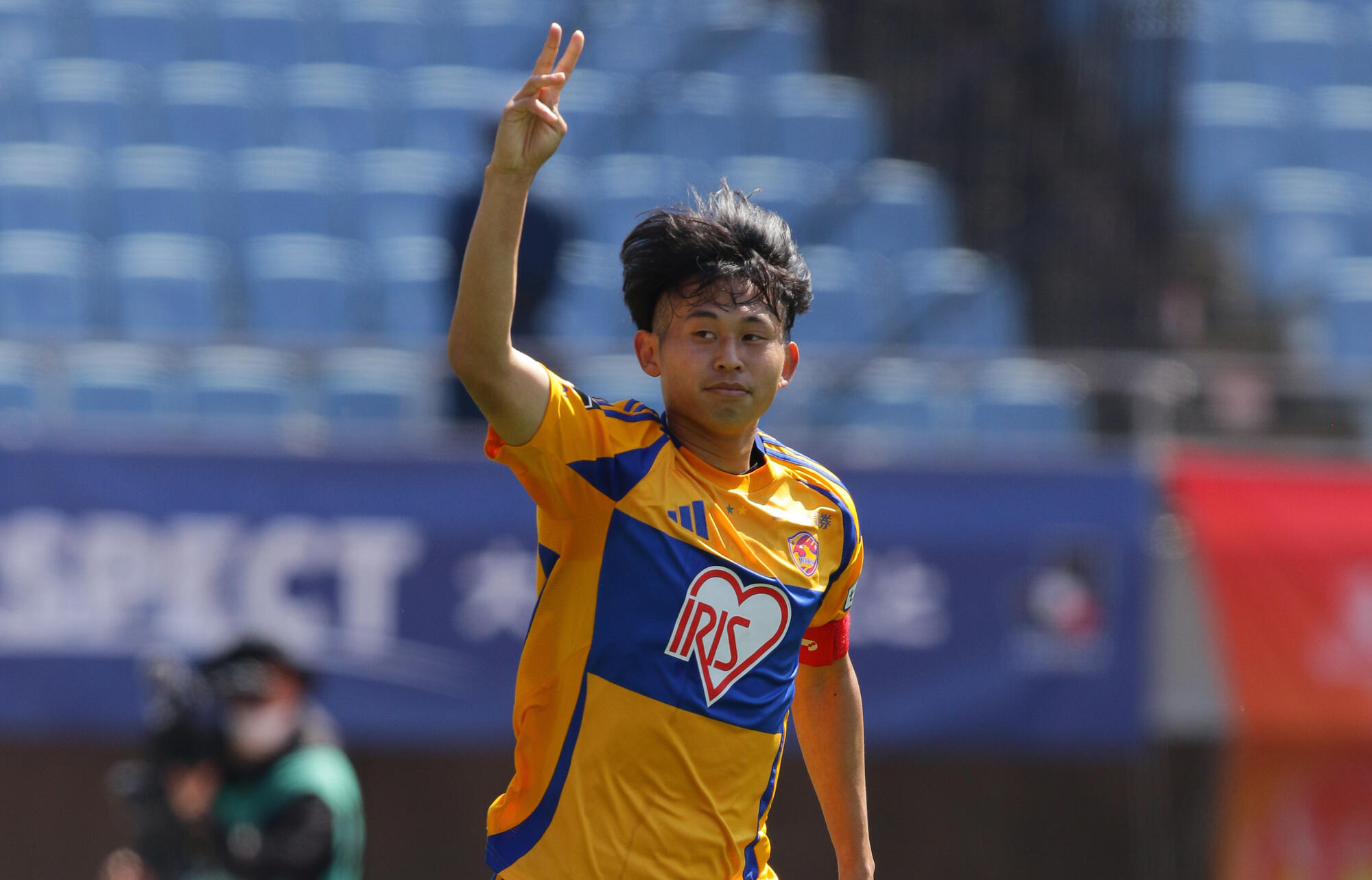 勝ち越しゴールを決めた仙台・郷家友太