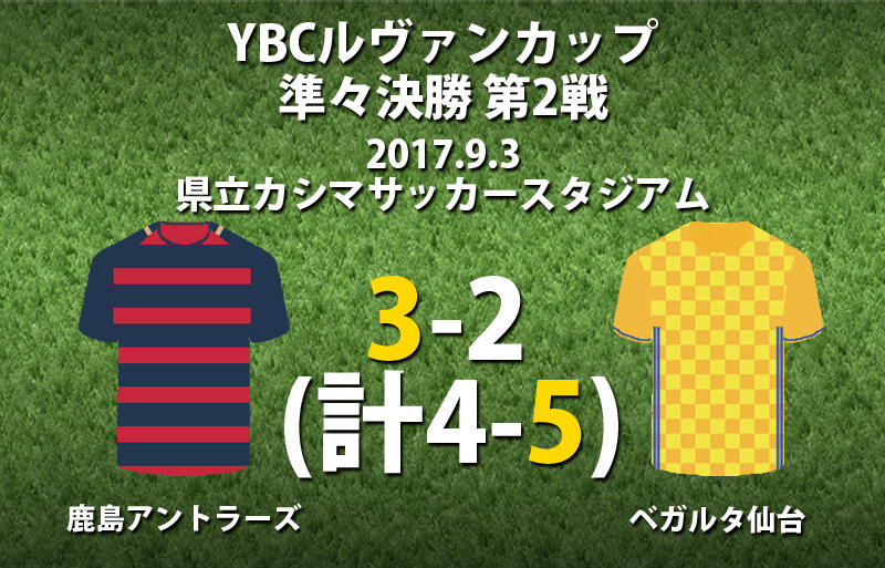 仙台が鹿島に敗戦もアドバンテージを生かしてクラブ史上初の4強 Ybcルヴァンカップ 超ワールドサッカー