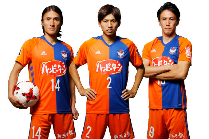 新潟が18シーズンのユニフォームデザインを発表 1stユニは 橙蒼心 Tososhin 超ワールドサッカー