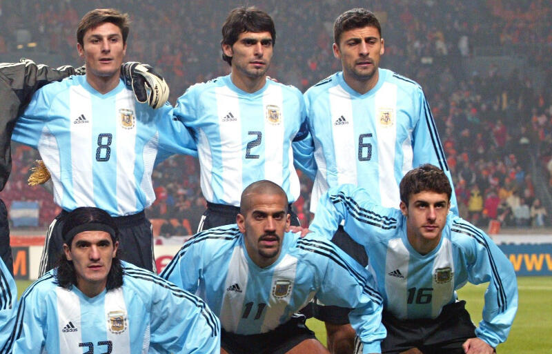 ２００２W杯 アルゼンチン代表 ユニフォーム - 応援グッズ